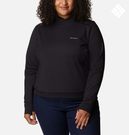 Women's Columbia Weekend Adventure Sweatshirts Black | Plus Size CA-O045A